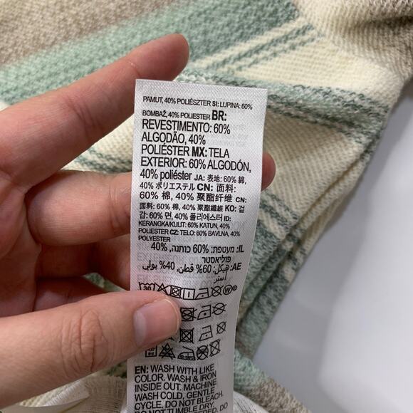 Quiksilver Sweatshirt Boys Youth XL Extra Large Cream Textured Hooded Striped - Picture 12 of 15